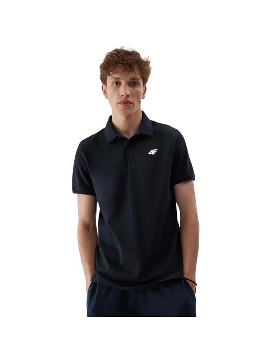 4F 4F Polo 4FWSS26TPTSM0987-31S Granatowy Regular Fit