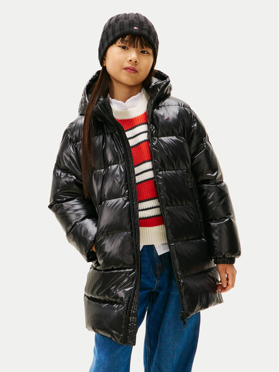 Tommy Hilfiger Kurtka puchowa Essential KG0KG08761 D Czarny Regular Fit