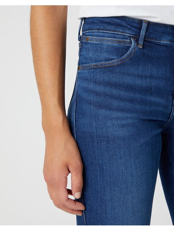 Wrangler Wrangler Jeansy SKINNY Niebieski Skinny Fit