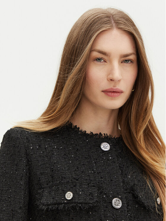 Guess Guess Παλτό μεταβατικό W5RL20 WGVS2 Μαύρο Regular Fit