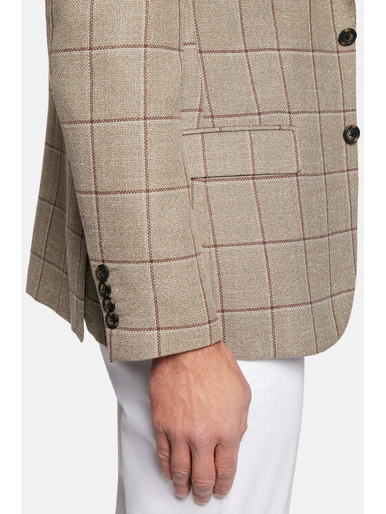 Lancerto Lancerto Marynarka Fontana MA073124000008 Beżowy Slim Fit