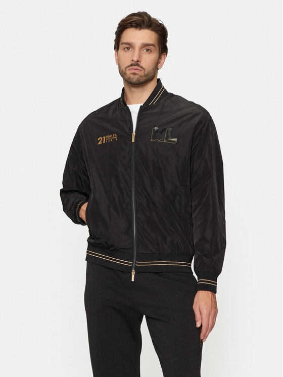 KARL LAGERFELD KARL LAGERFELD Bundy bomber 505405 551501 Čierna Regular Fit
