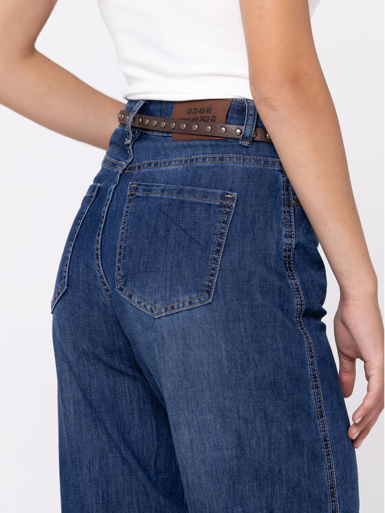 Miss LK Miss LK Jeansy MISSLKSJ Niebieski Relaxed Fit