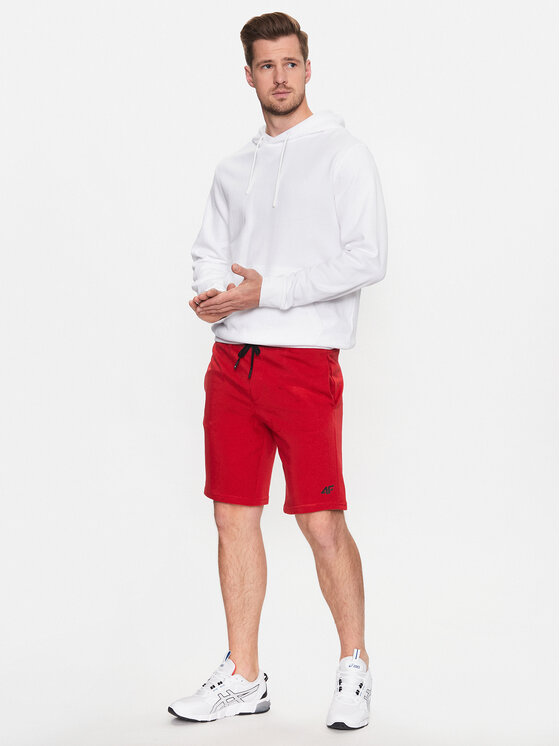 4F 4F Športové kraťasy 4FSS23TSHOM156 Červená Regular Fit