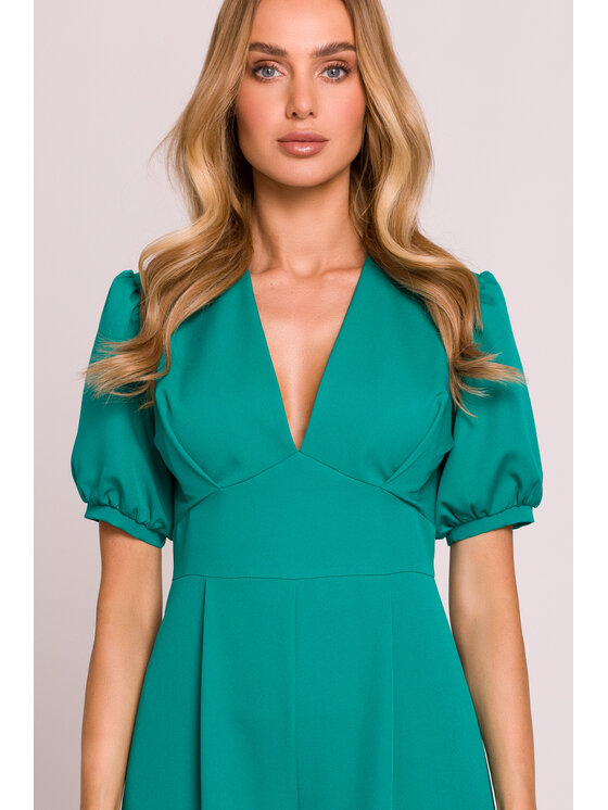 Made of Emotion Made of Emotion Jumpsuit M852 Turchese Sexy Straight Fit