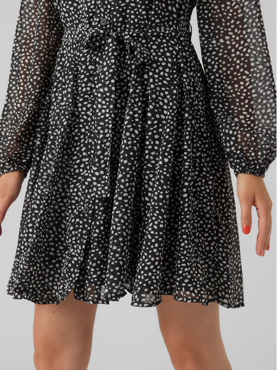 Vero Moda Vero Moda Sukienka koszulowa 10299195 Czarny Regular Fit