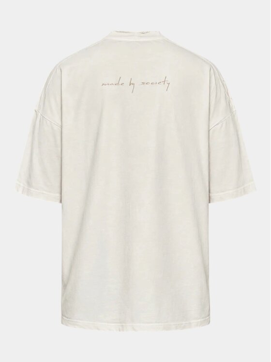 MADE BY SOCIETY MADE BY SOCIETY T-Shirt BIT-CRUSH - T17202 Biały Basic Fit