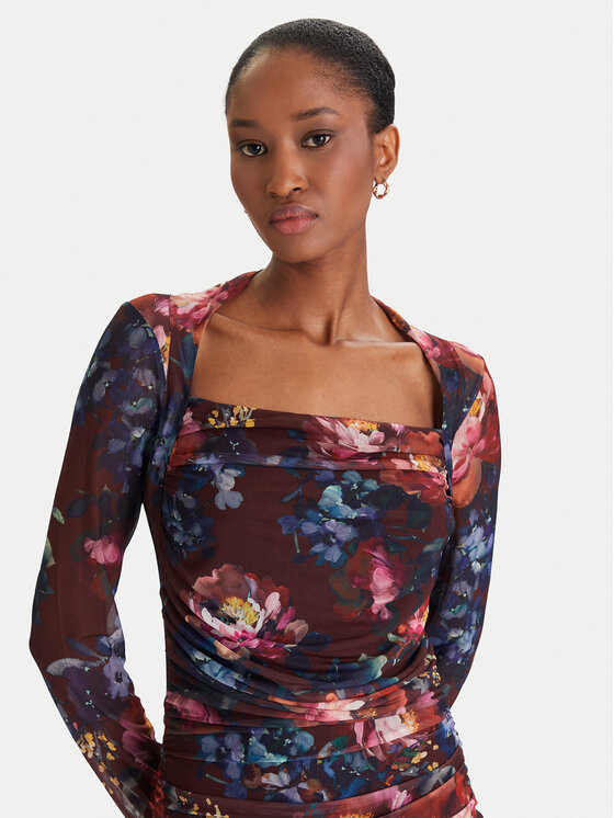 Guess Guess Koktejlové šaty W5BK65 KCZC2 Barevná Slim Fit
