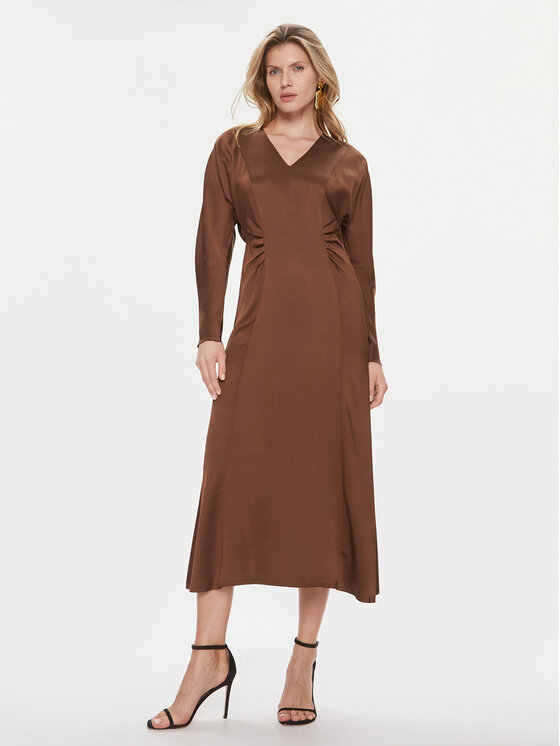 BOSS Boss Kokteilinė suknelė Daniki 50505634 Ruda Regular Fit