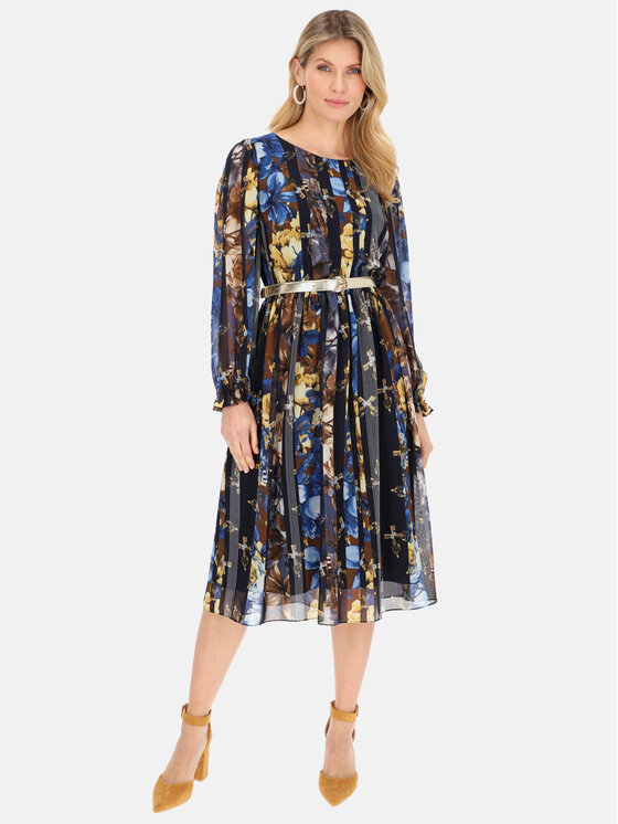 Potis & Verso Potis & Verso Sukienka koktajlowa Marola Granatowy Relaxed Fit