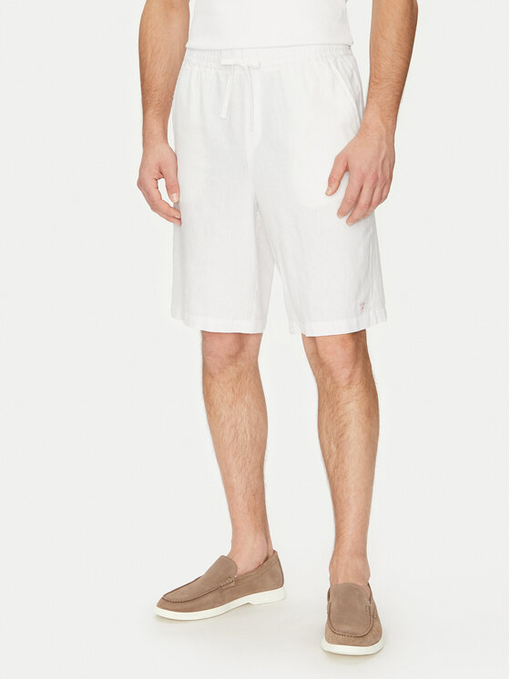 Guess Guess Šortky z materiálu F5GD00 WH4J0 Bílá Regular Fit