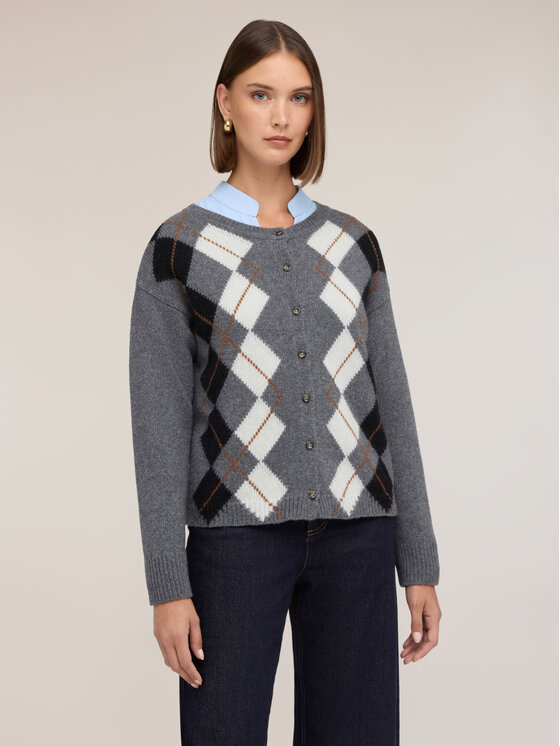 Motivi Motivi Cardigan M802W004549N013 Grigio Regular Fit