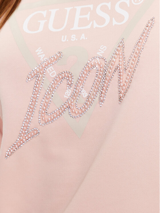 Guess Guess Суитшърт W3YQ01 KB683 Розов Regular Fit