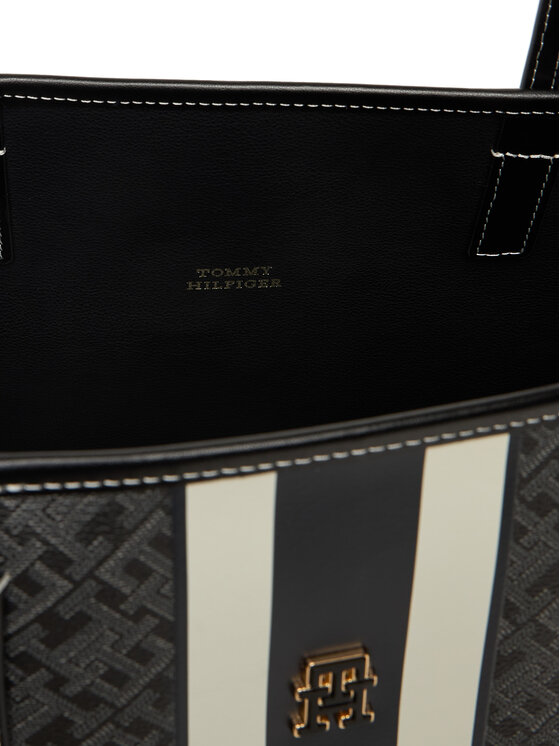 Tommy Hilfiger Tommy Hilfiger Táska Th Monoplay Le Maxi Tote AW0AW17697 Fekete
