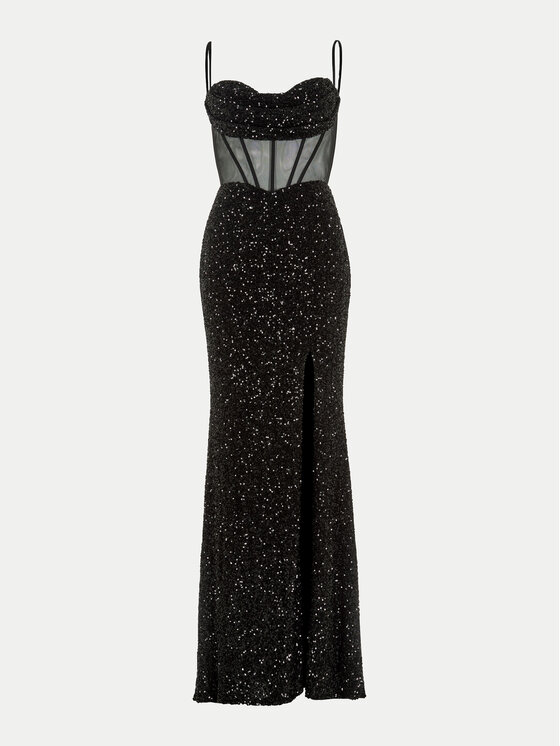 Hey Kyla Hey Kyla Abendkleid 5AI064HK Schwarz Regular Fit