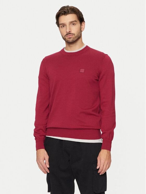 Boss Sveter Kanovano 50471343 Červená Regular Fit