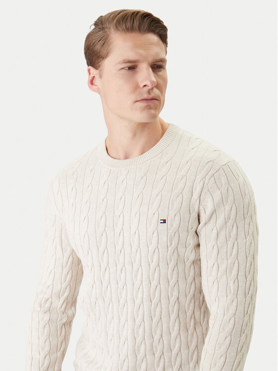 Tommy Hilfiger Tommy Hilfiger Pulover MW0MW33132 Bej Regular Fit