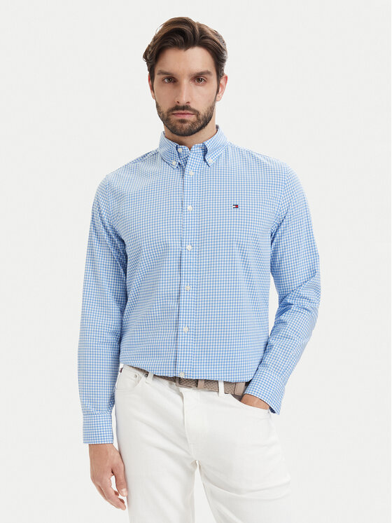 Tommy Hilfiger Cămașă Poplin MW0MW43319 Albastru Regular Fit