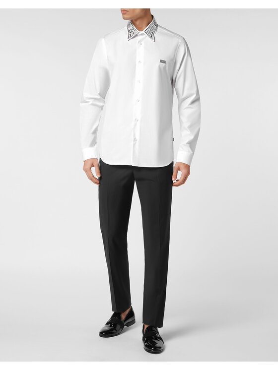 PHILIPP PLEIN PHILIPP PLEIN Koszula 9265 Biały Fitted Fit