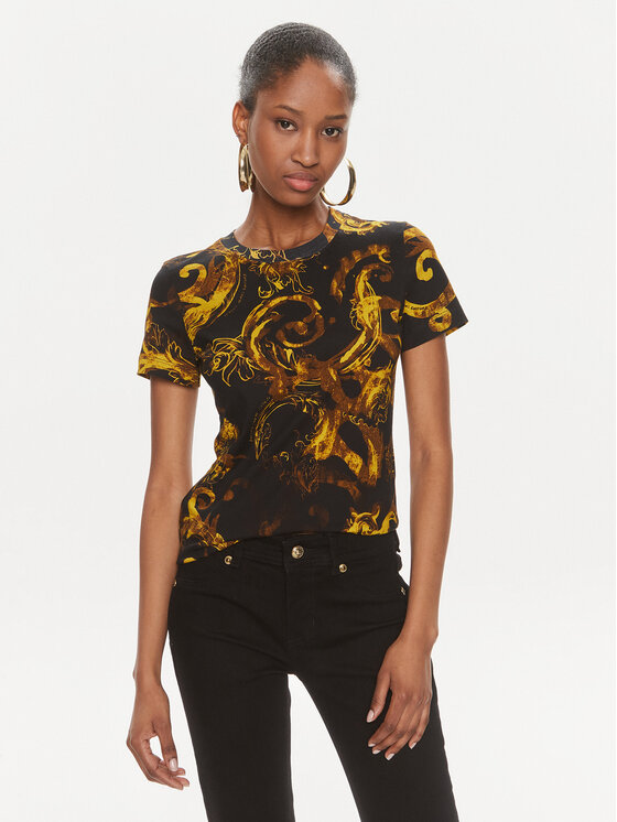 Versace Jeans Couture Versace Jeans Couture T-Shirt 76HAH6D8 Černá Slim Fit