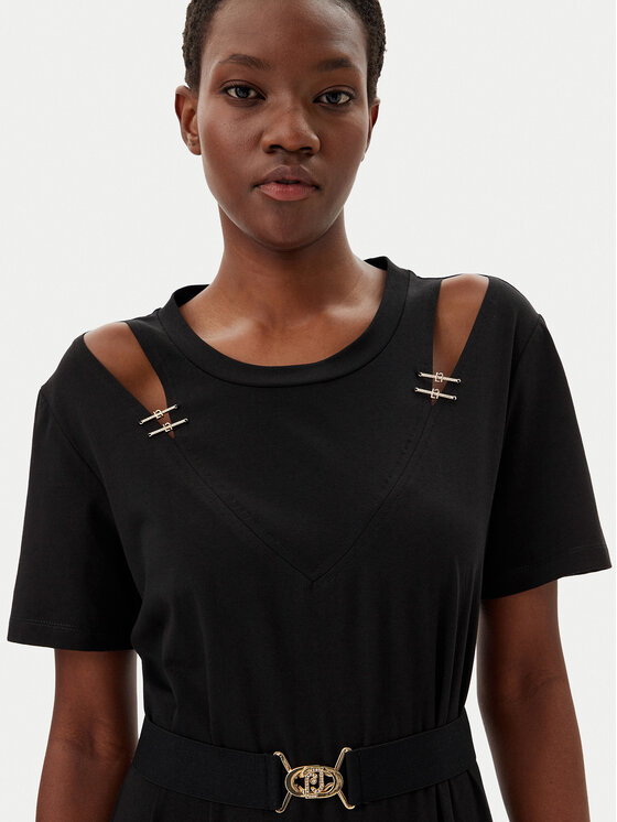 Liu Jo Sport Liu Jo Sport Každodenní šaty TA5275 JS088 Černá Regular Fit