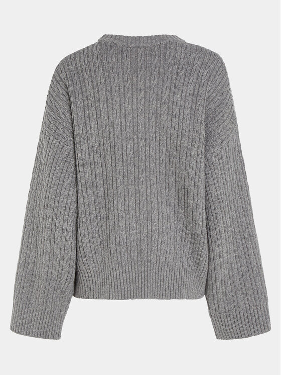 Tommy Hilfiger Tommy Hilfiger Пуловер WW0WW39003 Сив Oversize