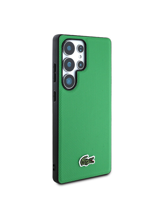 Lacoste Lacoste Etui na telefon Iconic Petit Pique Woven Logo CBDY Strap MagSafe Zielony