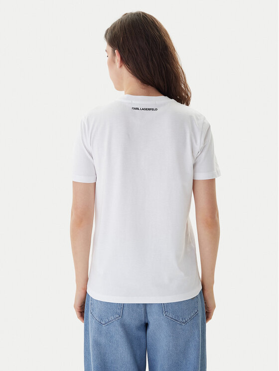KARL LAGERFELD KARL LAGERFELD Тишърт B1W17091 Бял Regular Fit