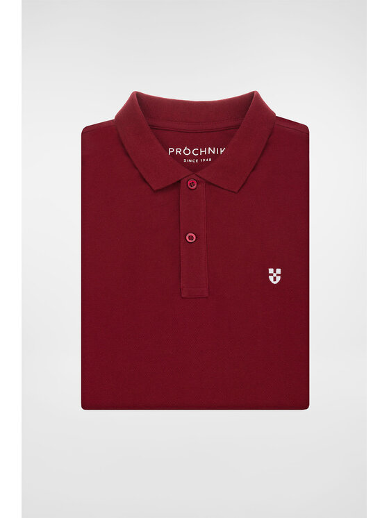 Próchnik Próchnik Polo PM 1 PO073123000003 Bordowy Slim Fit