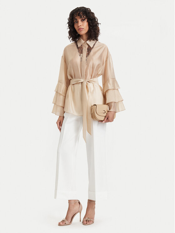ACCESS FASHION ACCESS FASHION Košile 63-7068-125 Světle béžová Relaxed Fit