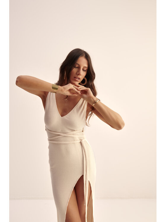 Hottie Hot Hottie Hot Vestito estivo BEA Beige Slim Fit