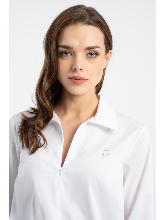 CLICK CLICK Bluzka 10-6808 Biały Custom Fit
