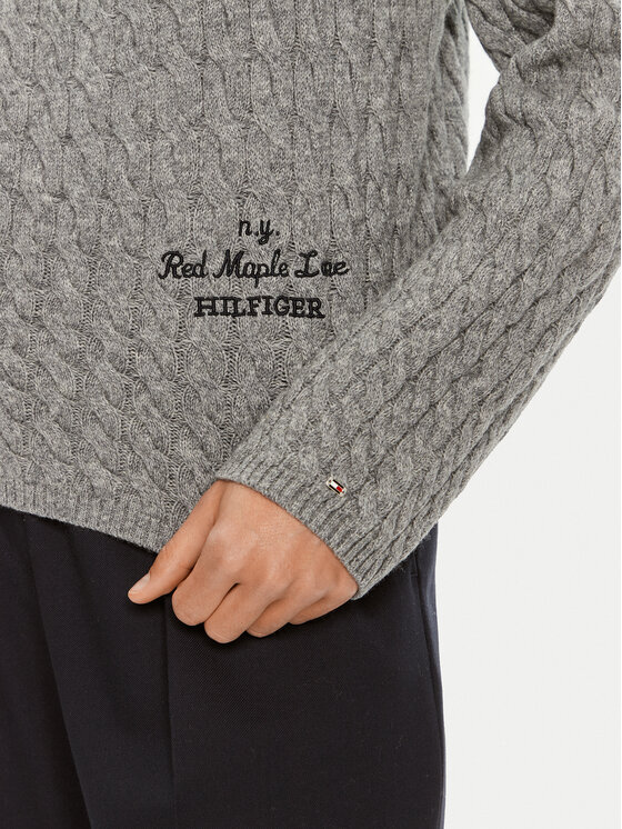 Tommy Hilfiger Tommy Hilfiger Sweter WW0WW42144 Szary Relaxed Fit