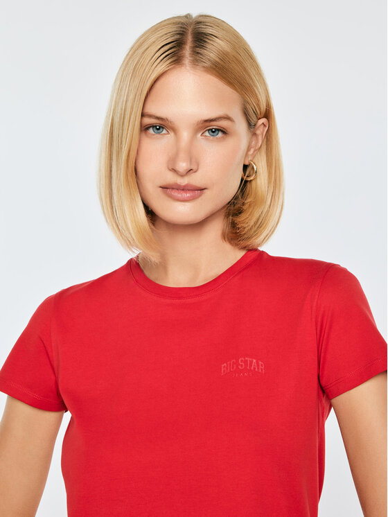 BIG STAR BIG STAR T-Shirt LIDIASA Czerwony Basic Fit