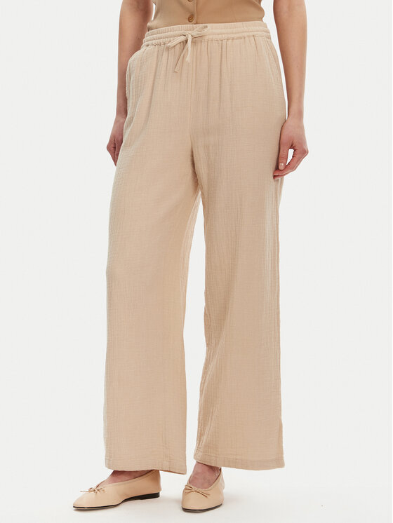 ONLY ONLY Úpletové kalhoty Thyra 15296375 Béžová Comfort Fit