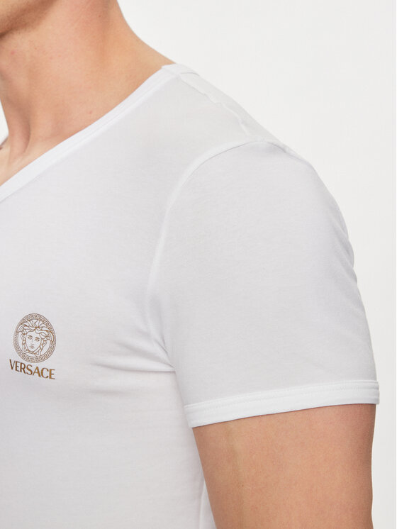 Versace Versace Tricou AUU01004 Alb Regular Fit