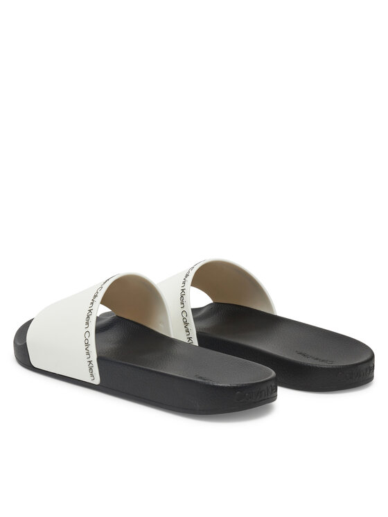 Calvin Klein Calvin Klein Şlapi Pool Slide Rubber HM0HM00981 Alb
