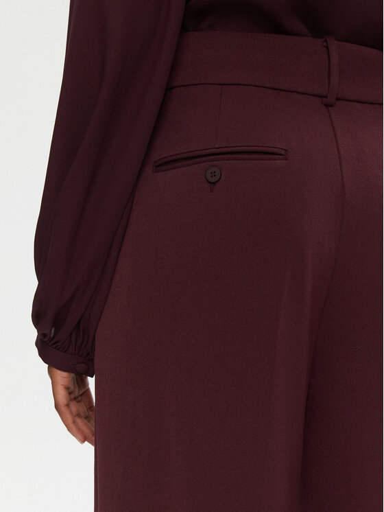 STAUD STAUD Spodnie palazzo Prince R24F4138ST Bordowy Regular Fit