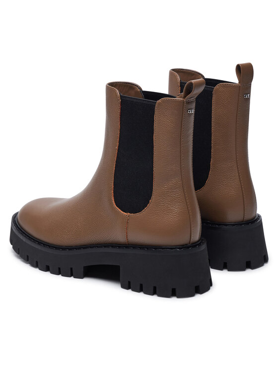 MICHAEL Michael Kors MICHAEL Michael Kors Kotníková obuv s elastickým prvkem Asher 40F4ASFE5L Hnědá