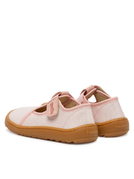 Froddo Froddo Papucs Barefoot Canvas T-Bar G1700439-2 S Rózsaszín