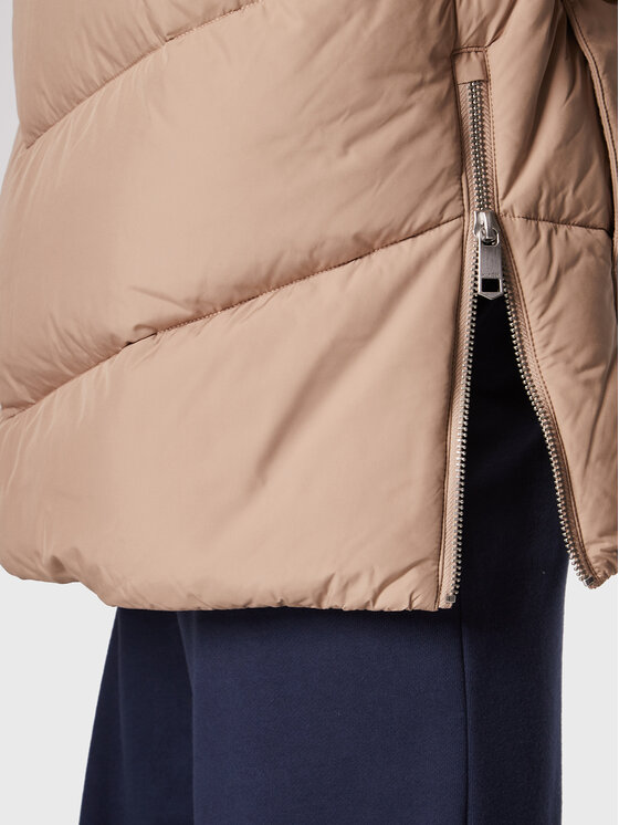 Tommy Hilfiger Tommy Hilfiger Zimní bunda Chevron Sorona WW0WW36211 Béžová Relaxed Fit