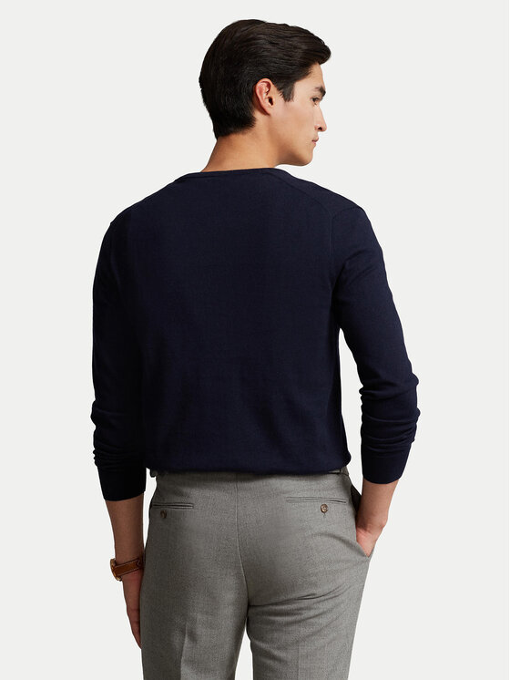 Polo Ralph Lauren Polo Ralph Lauren Megztinis Ls Sf Vn Pp 710670789004 Tamsiai mėlyna Slim Fit