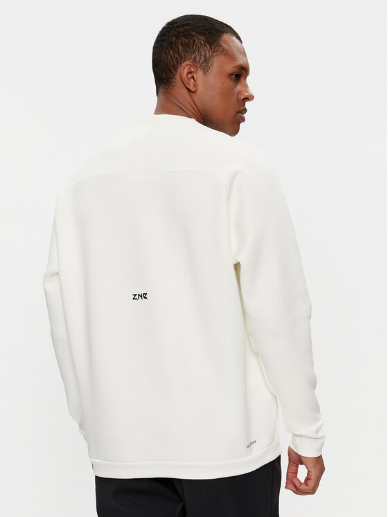 adidas adidas Majica dugih rukava Z.N.E. Premium IN1845 Bijela Loose Fit