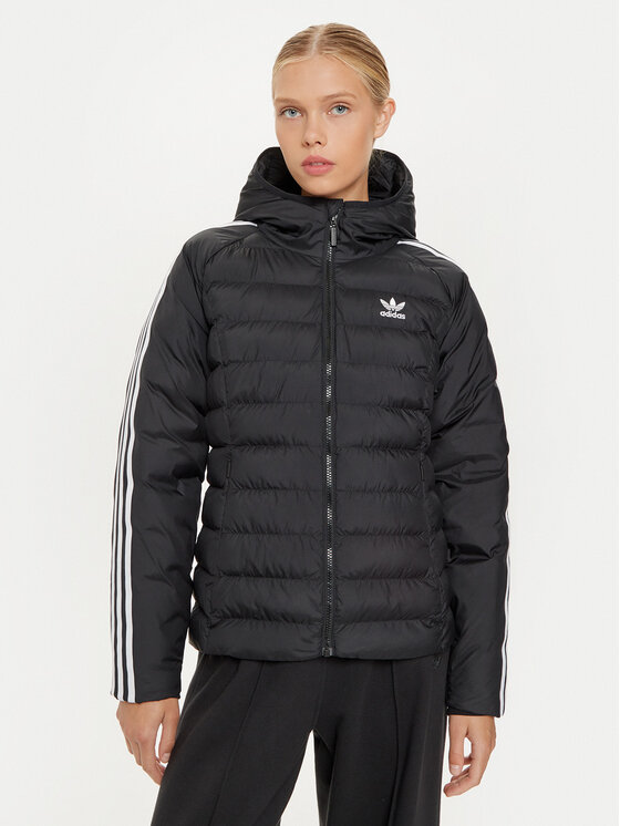 adidas Daunenjacke adicolor IW5849 Schwarz Slim Fit Modivo