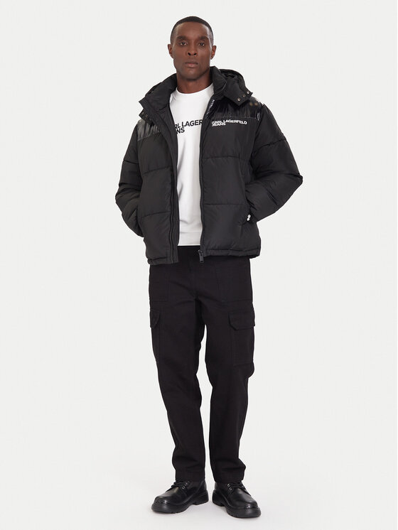 Karl Lagerfeld Jeans Karl Lagerfeld Jeans Télikabát A4M15031 Fekete Regular Fit