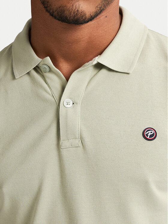 Petrol Industries Petrol Industries Polo M-ROS-POL002 Zielony Regular Fit