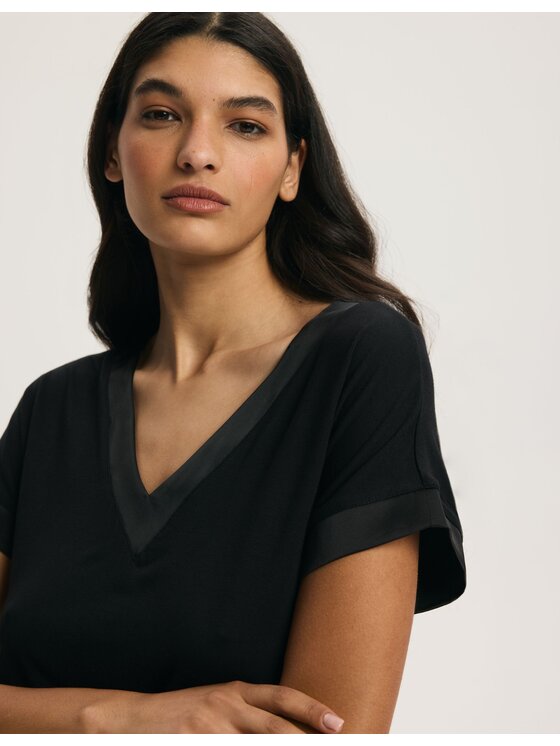Esotiq Esotiq Piżama 44928 Czarny Regular Fit