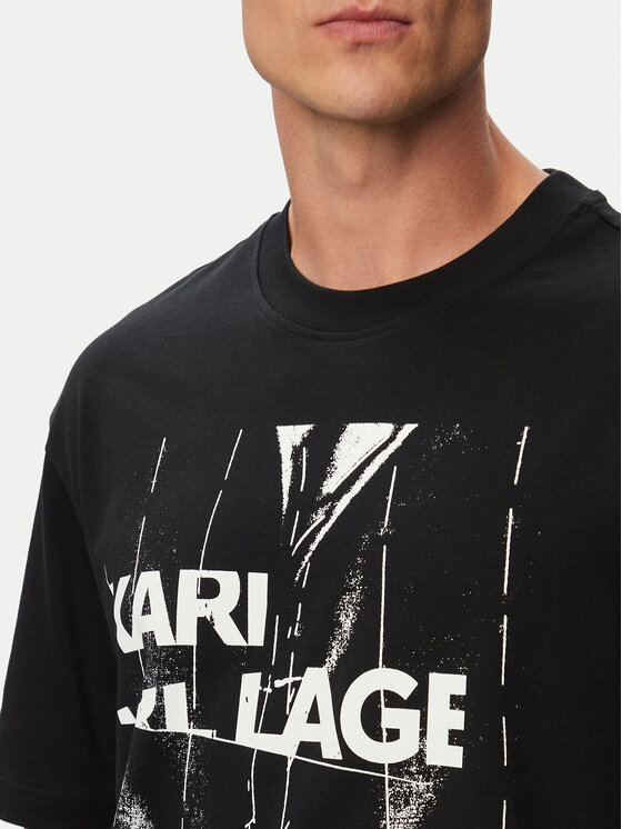 Karl Lagerfeld Jeans Karl Lagerfeld Jeans T-Shirt B3M17034 Černá Relaxed Fit
