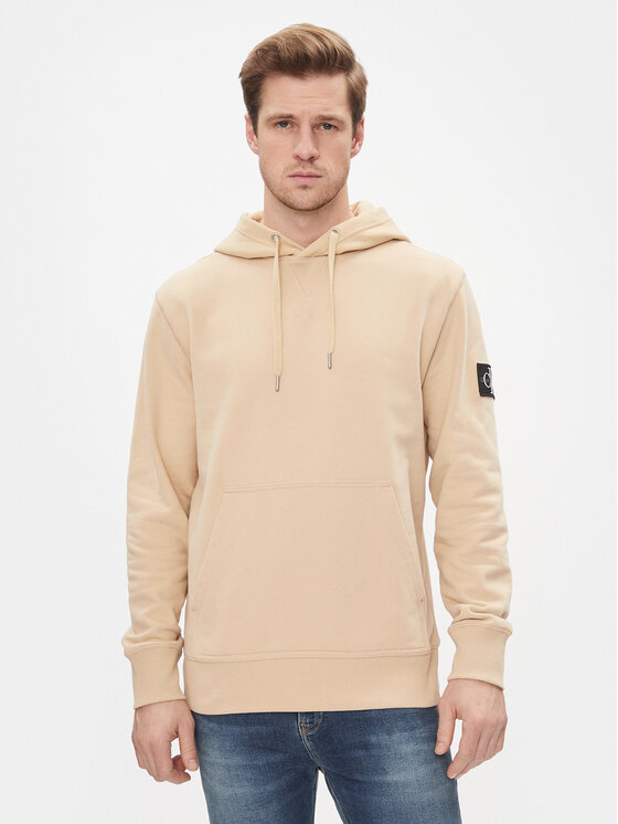 Calvin Klein Jeans Calvin Klein Jeans Majica dugih rukava Badge Hoodie J30J323430 Bež Regular Fit
