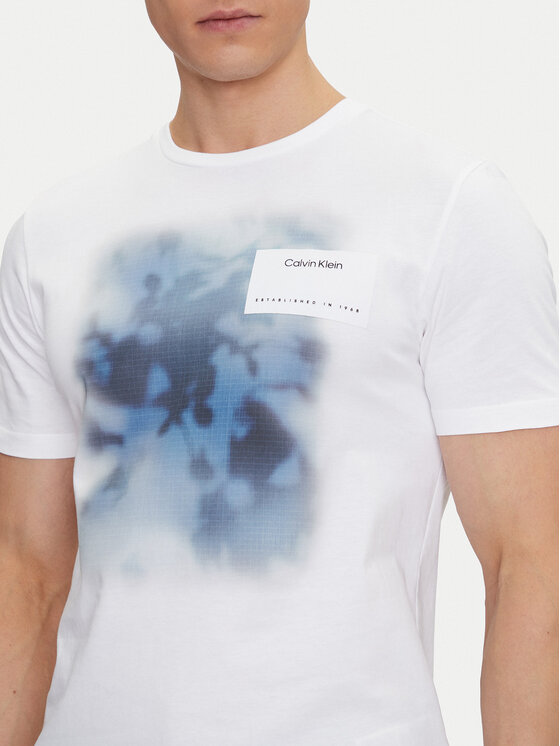 Calvin Klein Calvin Klein Póló Photo Print K10K114157 Fehér Regular Fit